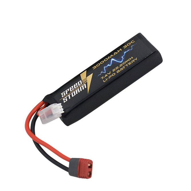 Аккумулятор Speed Storm Li-Po 7.4V 30C 3000 mAh разъем T-plug (Deans) - SS-2S3000-30-D