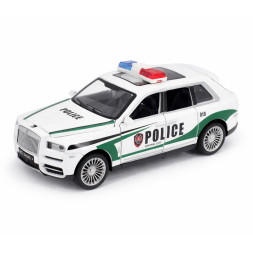 Радиоуправляемая металлическая полицейская машина Rolls-Royce Cullinan 1:22 - HCL-3606-WHITE