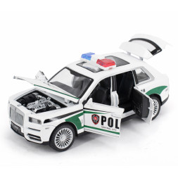 Радиоуправляемая металлическая полицейская машина Rolls-Royce Cullinan 1:22 - HCL-3606-WHITE