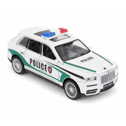 Радиоуправляемая металлическая полицейская машина Rolls-Royce Cullinan 1:22 - HCL-3606-WHITE
