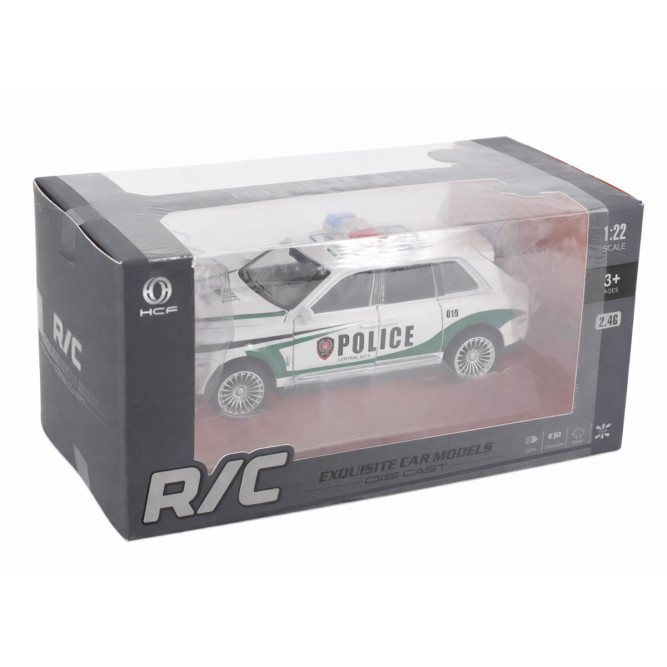 Радиоуправляемая металлическая полицейская машина Rolls-Royce Cullinan 1:22 - HCL-3606-WHITE