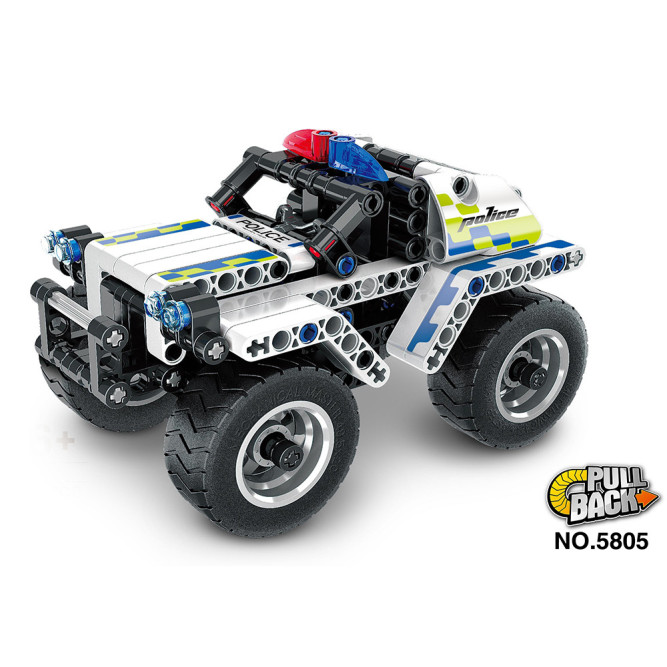 Конструктор QiHui Technics &amp;quot;Полицейский джип&amp;quot; (инерционная модель), 199 деталей - QH5805