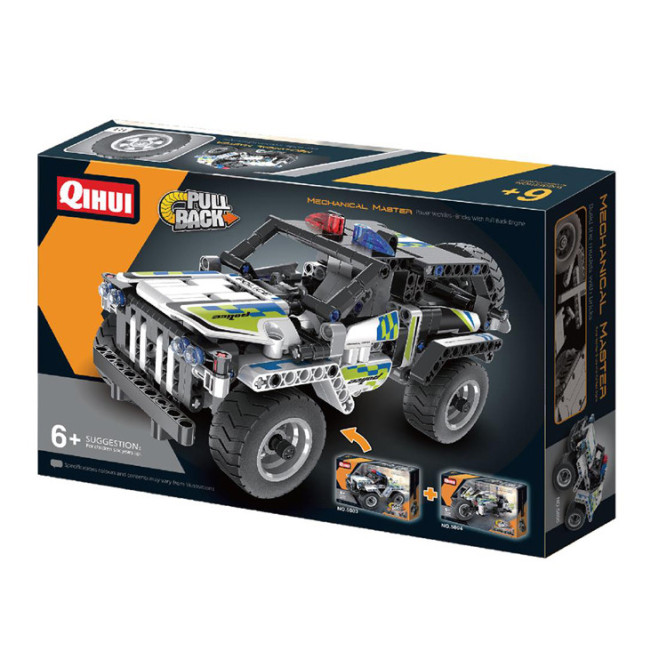 Конструктор QiHui Technics &amp;quot;Полицейский джип&amp;quot; (инерционная модель), 199 деталей - QH5805