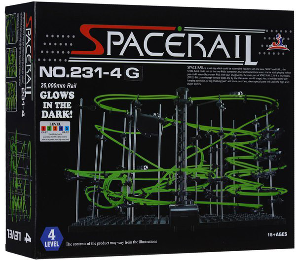 Динамический конструктор Космические горки, светящиеся рельсы, уровень 4 - 231-4G