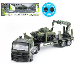 Радиоуправляемый грузовик-трейлер + танк CityTruck 1:18 - 551-B2