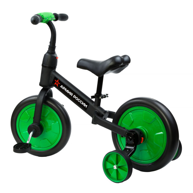 Детский беговел/велосипед &amp;#039;&amp;#039;Тактический&amp;#039;&amp;#039; (зеленый) - АР-03002