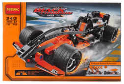 Конструктор DeCool гоночная машина с инерционным механизмом, 137 деталей - DL-3413