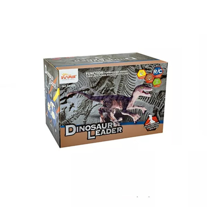 Радиоуправляемый динозавр SUNMIR Велоцираптор (коричневый), звук, свет - SM180-Y