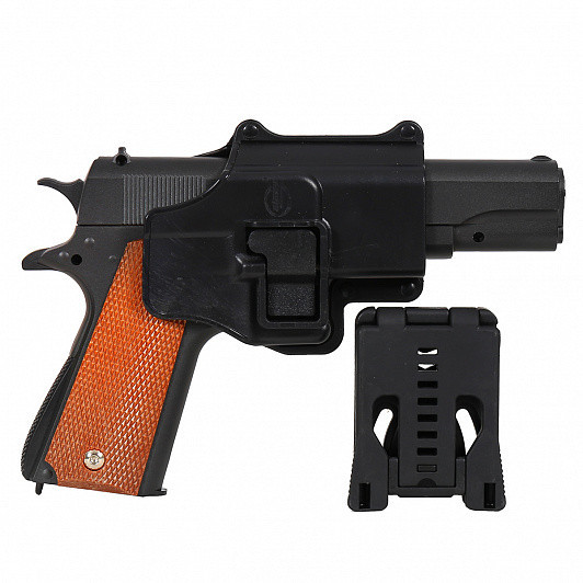 Пистолет металлический Colt 1911 с кобурой (пневматика, 21,5 см) - G.13