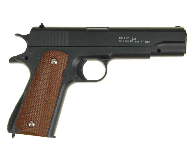 Пистолет металлический Colt 1911 с кобурой (пневматика, 21,5 см) - G.13