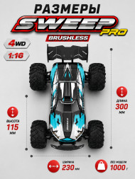 Радиоуправляемый внедорожник Sweep PRO 4WD 1:16 - SCY-16101PRO-GREEN