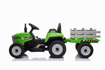 Детский электромобиль XMX трактор с прицепом (зеленый, EVA, пульт, 12V) - XMX611-GREEN