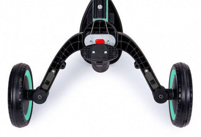 Детский беговел-велосипед 6в1 с родительской ручкой, зеленый с рисунком - TR008-CYAN-PAINT