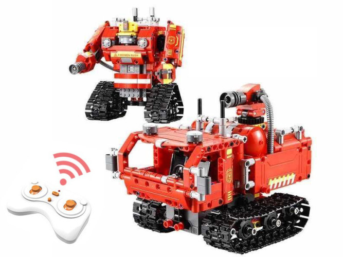 Радиоуправляемый конструктор CADA 2 в 1 пожарный робот-трансформер (538 деталей) - C51048W