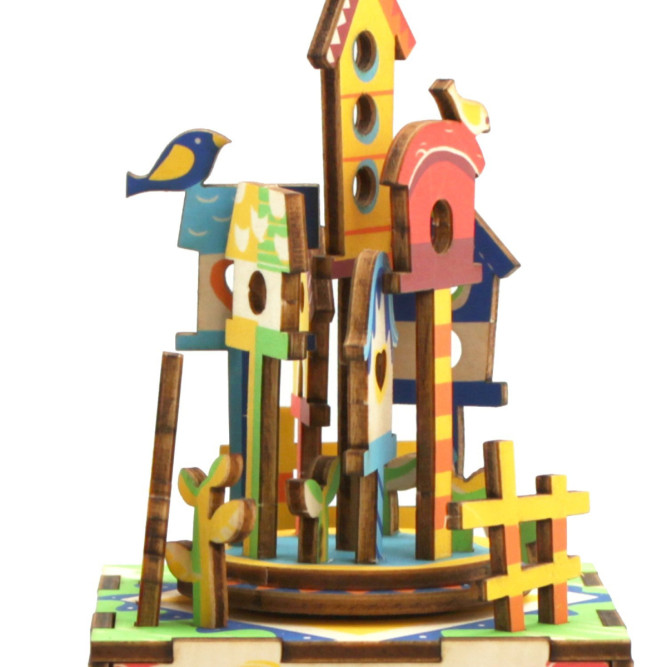 Деревянный 3D конструктор - музыкальная шкатулка Robotime &amp;quot;Castle in the sky&amp;quot; - AM307