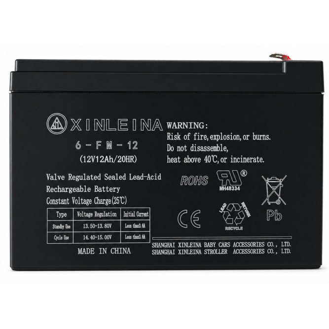 Аккумулятор XINLEINA 12V12Ah/20Hr - X-6FM12