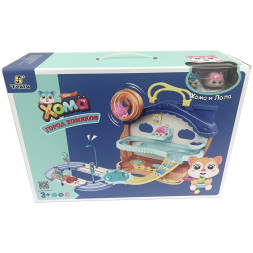 Набор игровой Fenfa "Город хомяков" Синий Дом Хомы (2 хомяка, свет, звук) - 1619A