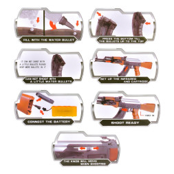 Автомат с гелевыми пулями на аккумуляторе (2 режима стрельбы + лазер) - CS-A47N