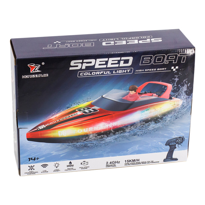 Радиоуправляемый катер яхта (15 км/ч, 25 см, 2 часа игры) - HJ821-BLUE
