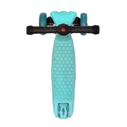 Самокат Maxiscoo Junior Delux Трехколесный Складной со Светящимися Колесами, Мятный - MSC-J091805D