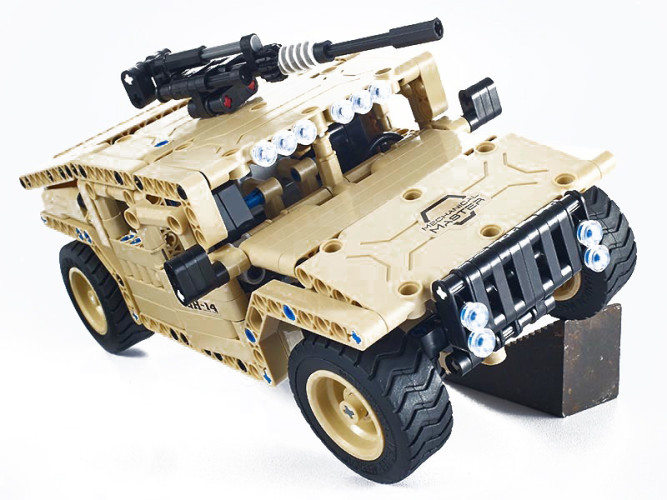 Радиоуправляемый конструктор военный джип QiHui Technics 4CH 2.4G 502 детали - QH8014