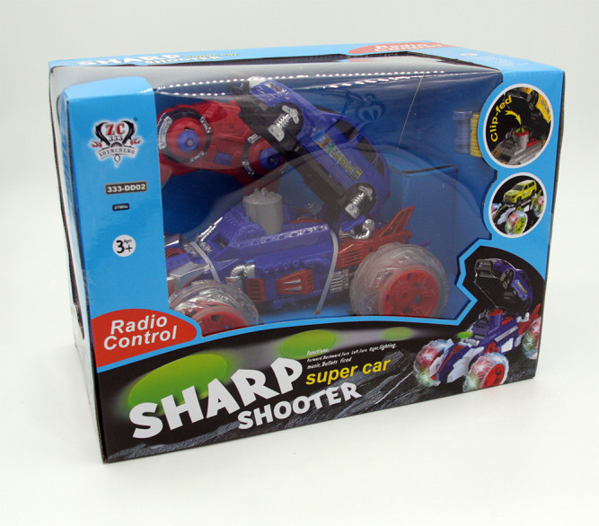 Радиоуправляемый синий джип стреляющий дисками - 333-DD02