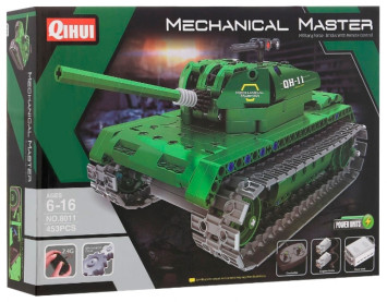 Радиоуправляемый конструктор танк QiHui Technics 4CH 2.4G 453 деталей - QH8011