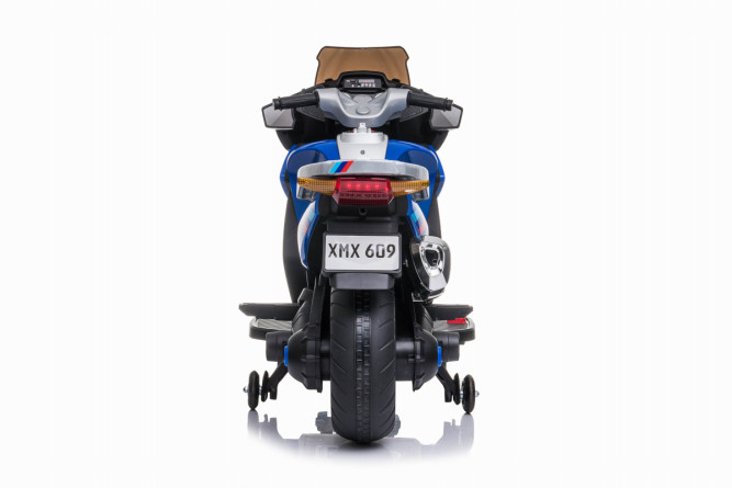 Детский электромотоцикл XMX (синий, EVA, с ручкой газа, 12V) - XMX609-BLUE