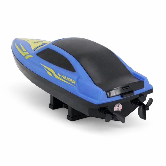 Радиоуправляемый катер (15 км/ч, 25 см, 30 мин, 7 видов подсветки) - HJ825B-BLUE