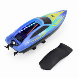Радиоуправляемый катер (15 км/ч, 25 см, 30 мин, 7 видов подсветки) - HJ825B-BLUE