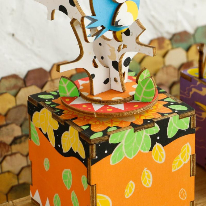 Деревянный 3D конструктор - музыкальная шкатулка Robotime &amp;quot;Song of Bird and Tree&amp;quot; - AM301