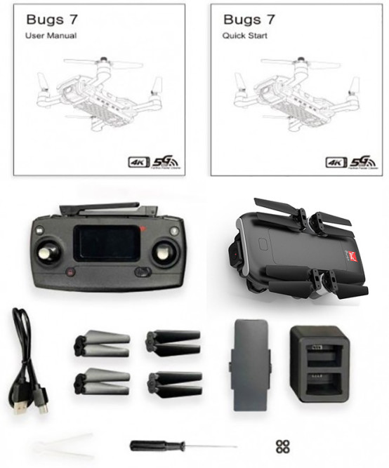 Радиоуправляемый квадрокоптер MJX Bugs 7 V2 4K - MJX-B7-V2