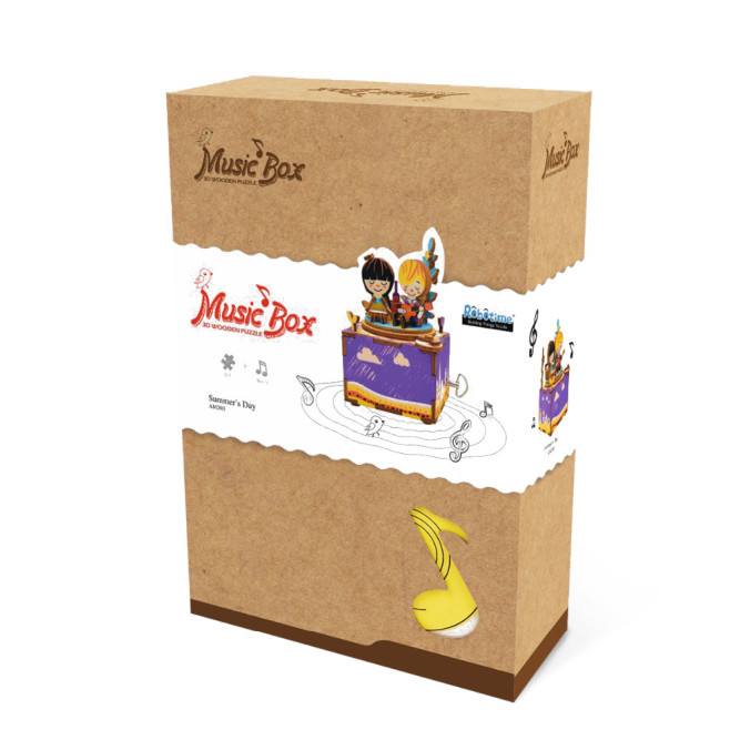 Деревянный 3D конструктор - музыкальная шкатулка Robotime &amp;quot;Summer’s Day&amp;quot; - AM303