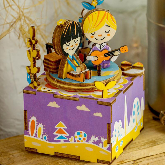 Деревянный 3D конструктор - музыкальная шкатулка Robotime &amp;quot;Summer’s Day&amp;quot; - AM303