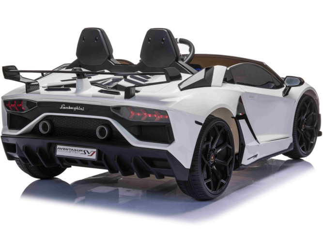 Детский электромобиль Lamborghini Aventador SVJ White Carbon (дрифт, 15 км/ч, 24V) - SX2028S-WHITE