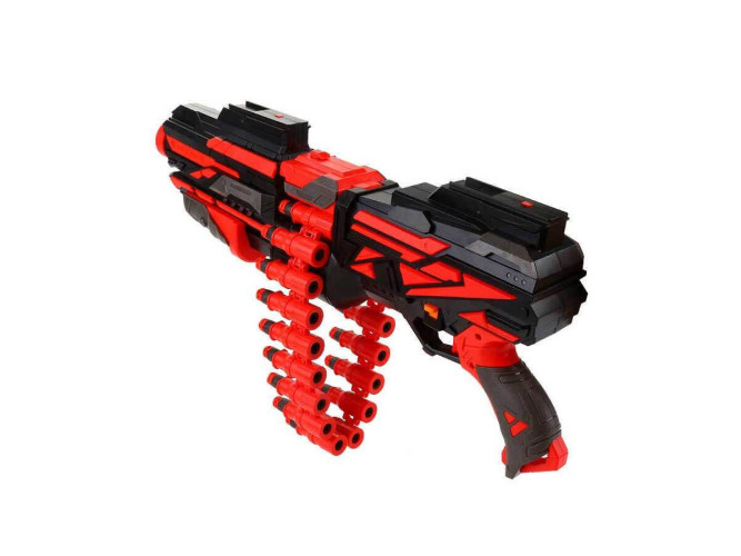 Автоматический бластер Дробовик с обоймой на 20 мягких патронов - FJ843