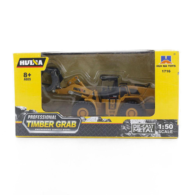 Металлический фронтальный погрузчик бревен Hui Na Toys 1:50 - HN1716