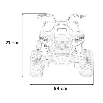 Детский электромобиль квадроцикл Outlander (черный, 24V, 4WD, пульт, EVA) - XMX652-24V-4WD-BLACK