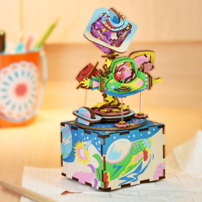 Деревянный 3D конструктор - музыкальная шкатулка Robotime &amp;quot;The Universe&amp;quot; - AM403
