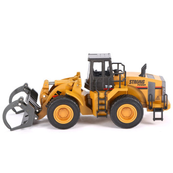 Металлический фронтальный погрузчик бревен HUI NA TOYS масштаб 1:40 - HN1914