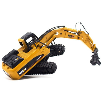 Металлический экскаватор с грейфером Hui Na Toys масштаб 1:50 - HN1713