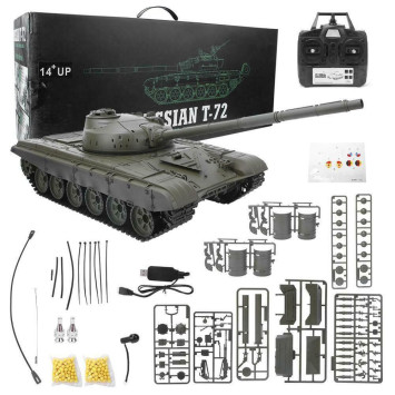 Радиоуправляемый танк Heng Long Т-72 V7.0 масштаб 1:16 RTR 2.4GHz - 3939-1 V7.0