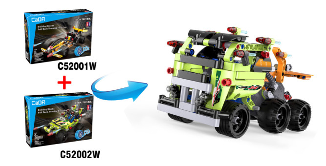 Конструктор Double E Cada Technics, формула 1, 159 деталей, инерционная модель - C52001W