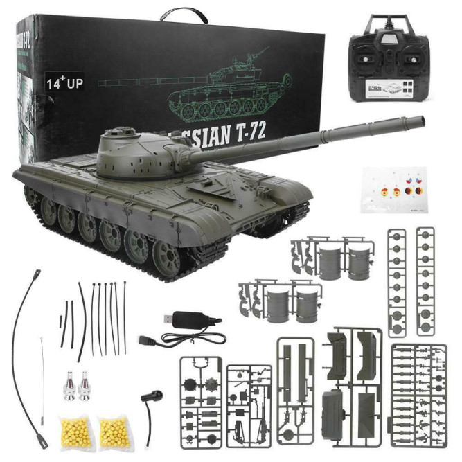 Радиоуправляемый танк Heng Long Т-72 S version V7.0 масштаб 1:16 RTR 2.4GHz - 3939-1Upg V7.0