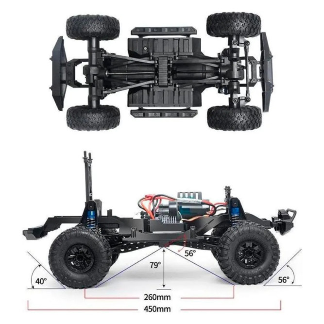 Радиоуправляемый краулер HB Beast Climbing (43 см, 4WD, 1:10) - HB-ZP1010