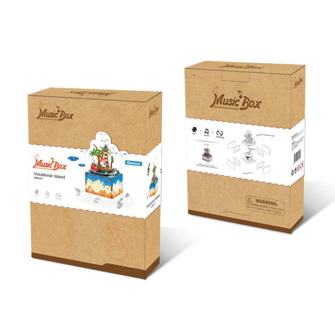Деревянный 3D конструктор - музыкальная шкатулка Robotime &amp;quot;Vocational Island&amp;quot; - AM407