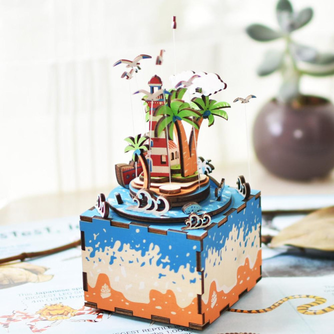 Деревянный 3D конструктор - музыкальная шкатулка Robotime &amp;quot;Vocational Island&amp;quot; - AM407