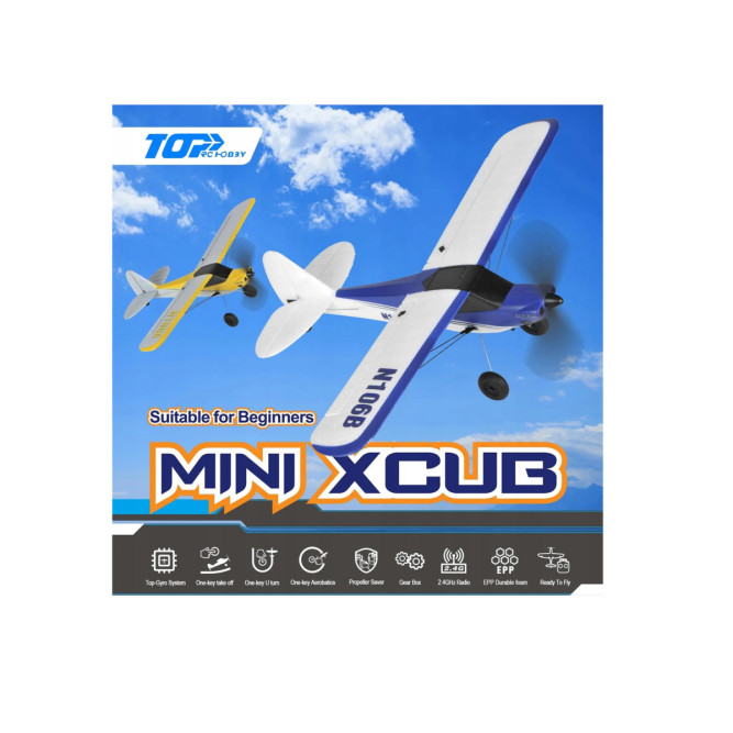 Радиоуправляемый самолет Top RC 450mm Mini Xcub with Gyro RTF - TOP106B01