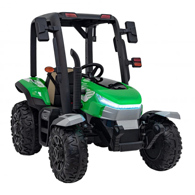 Детский электромобиль трактор с прицепом (зеленый, EVA, пульт, 24V) - BLT-206C-24V-GREEN