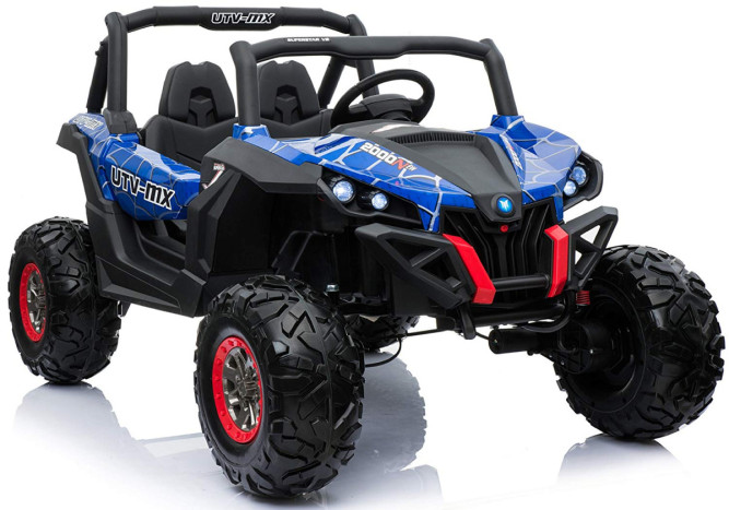 Двухместный полноприводный электромобиль Blue Spider UTV-MX Buggy 12V MP4 - XMX603-BLUE-PAINT-MP4